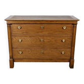 Petite Commode de Propriété en Chêne, époque Empire – Début XIXe