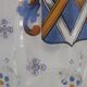 Small enamelled glass vase with armorial design in Historismus style from 19th century Bohemia.