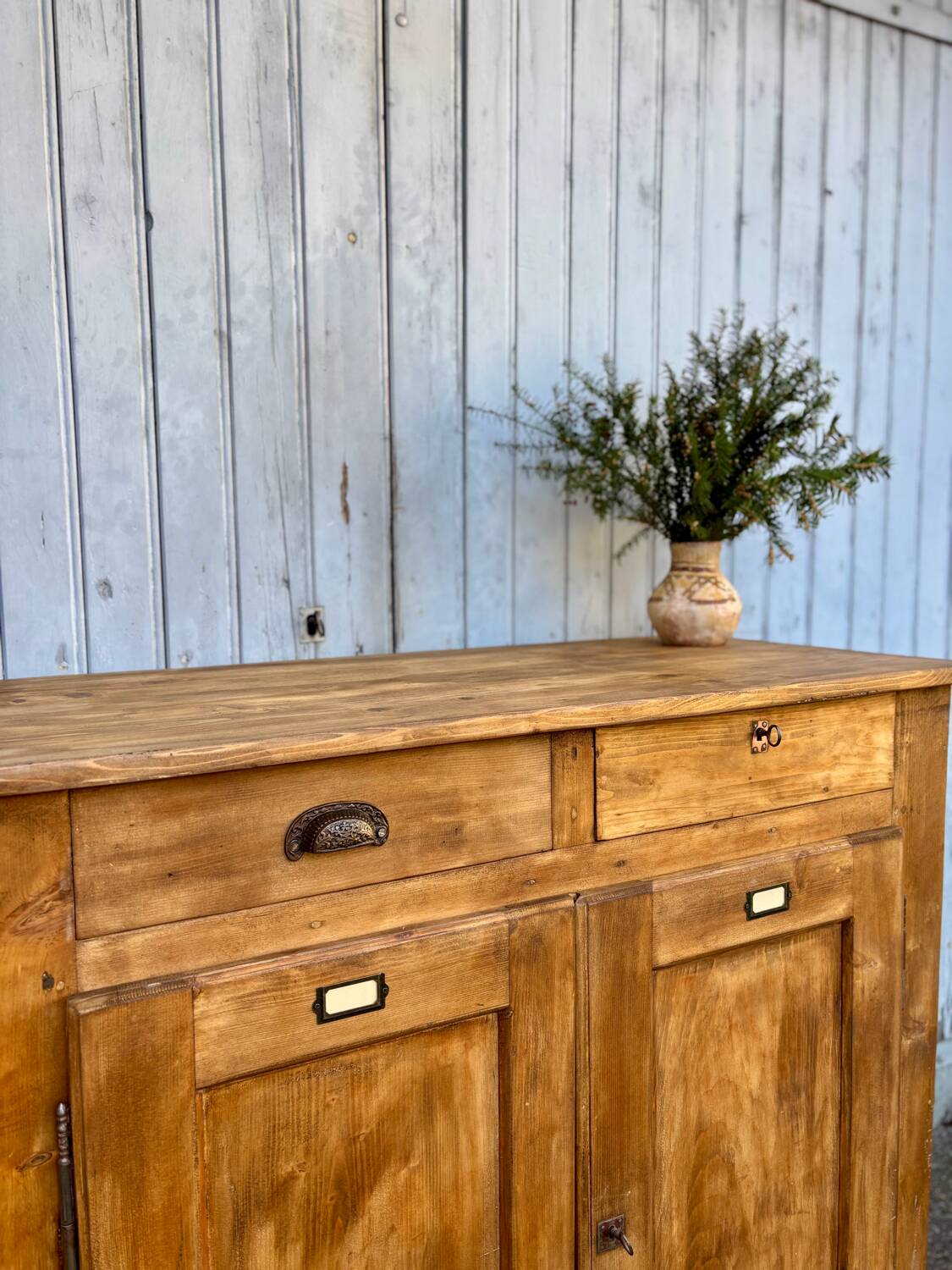 Antique solid wood sideboard