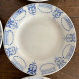 Colonial ironstone dessert plates Moulin des Loups