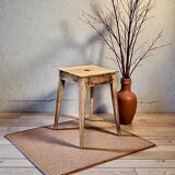 Old rustic wooden stool – handcrafted