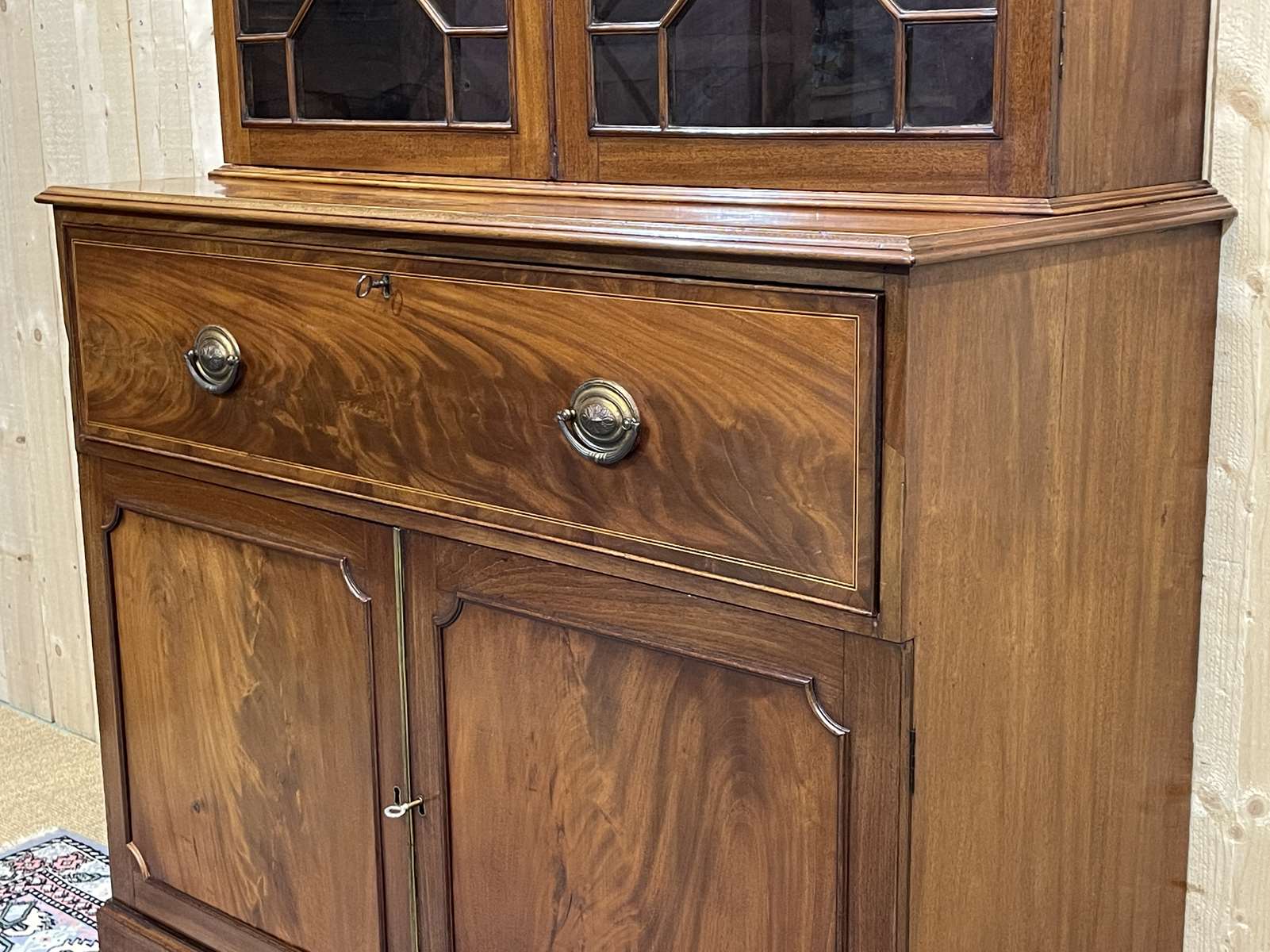 Nineteenth-century English mahogany scriban