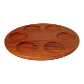 Rotating aperitif platter "Lazy Susan" in teak