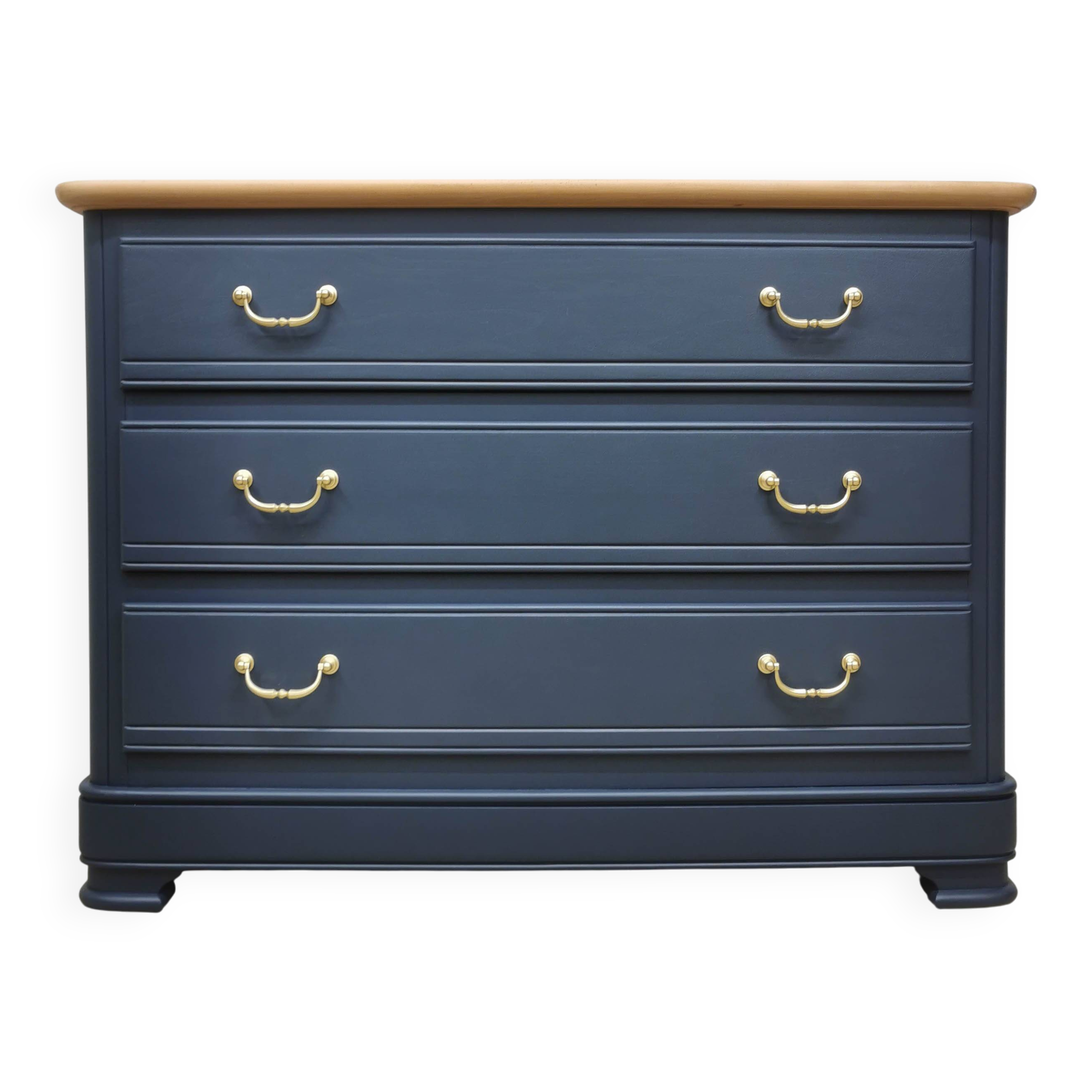 Vintage cherry wood commode refurbished