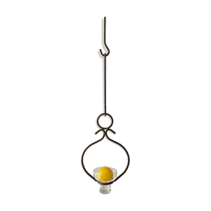 Lustre en fer forgé - verre