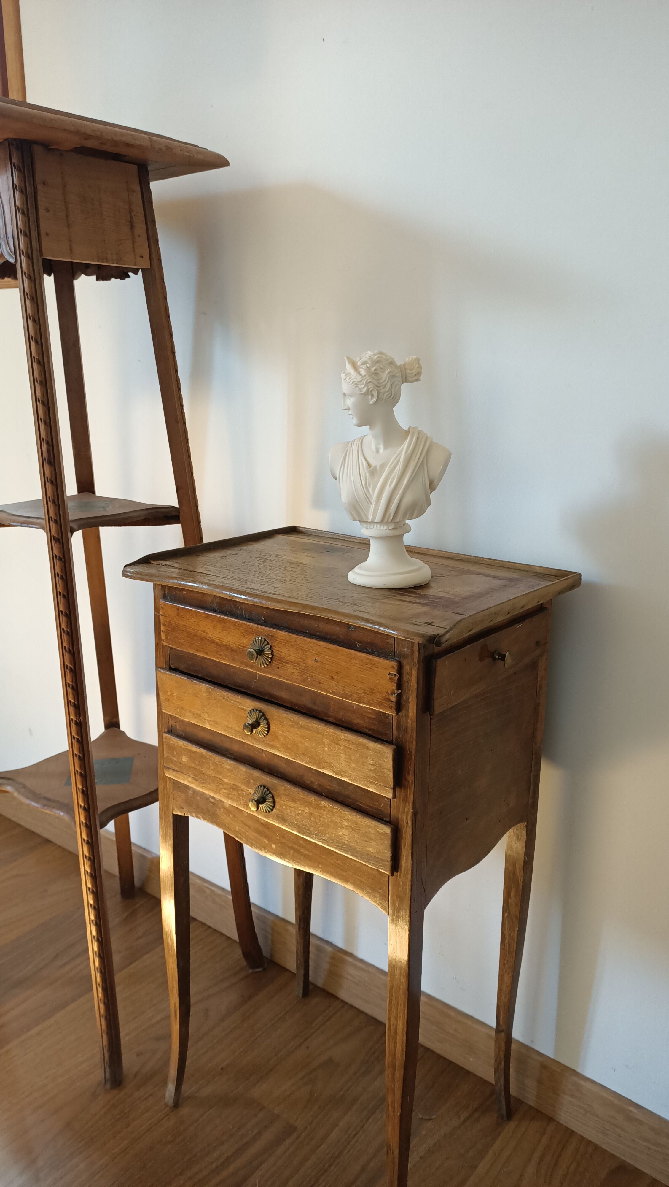 Bedside table with secret drawer