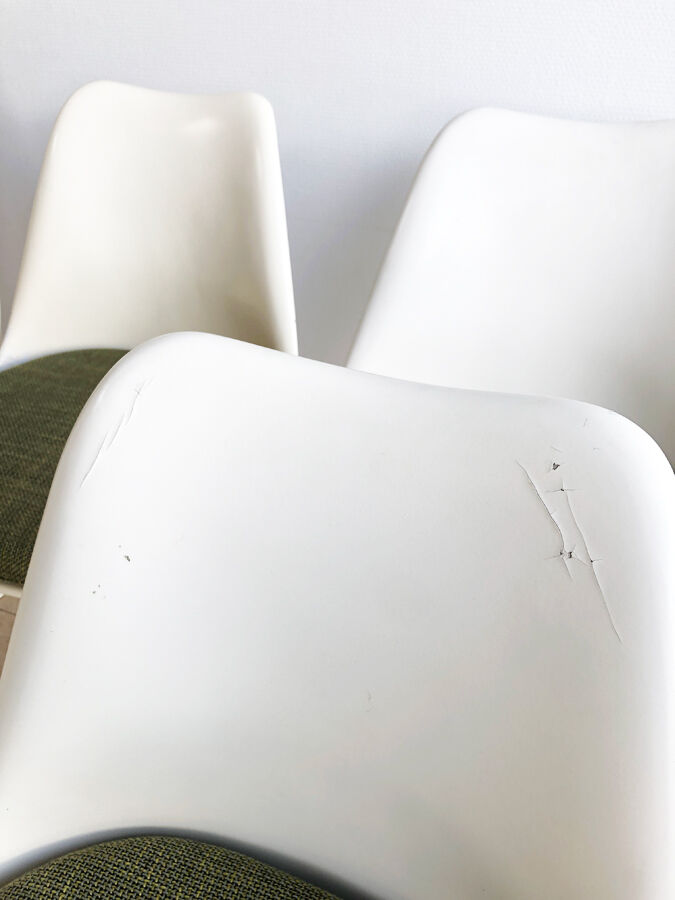 6 tulip chairs Eero Saarinen, Knoll 1970