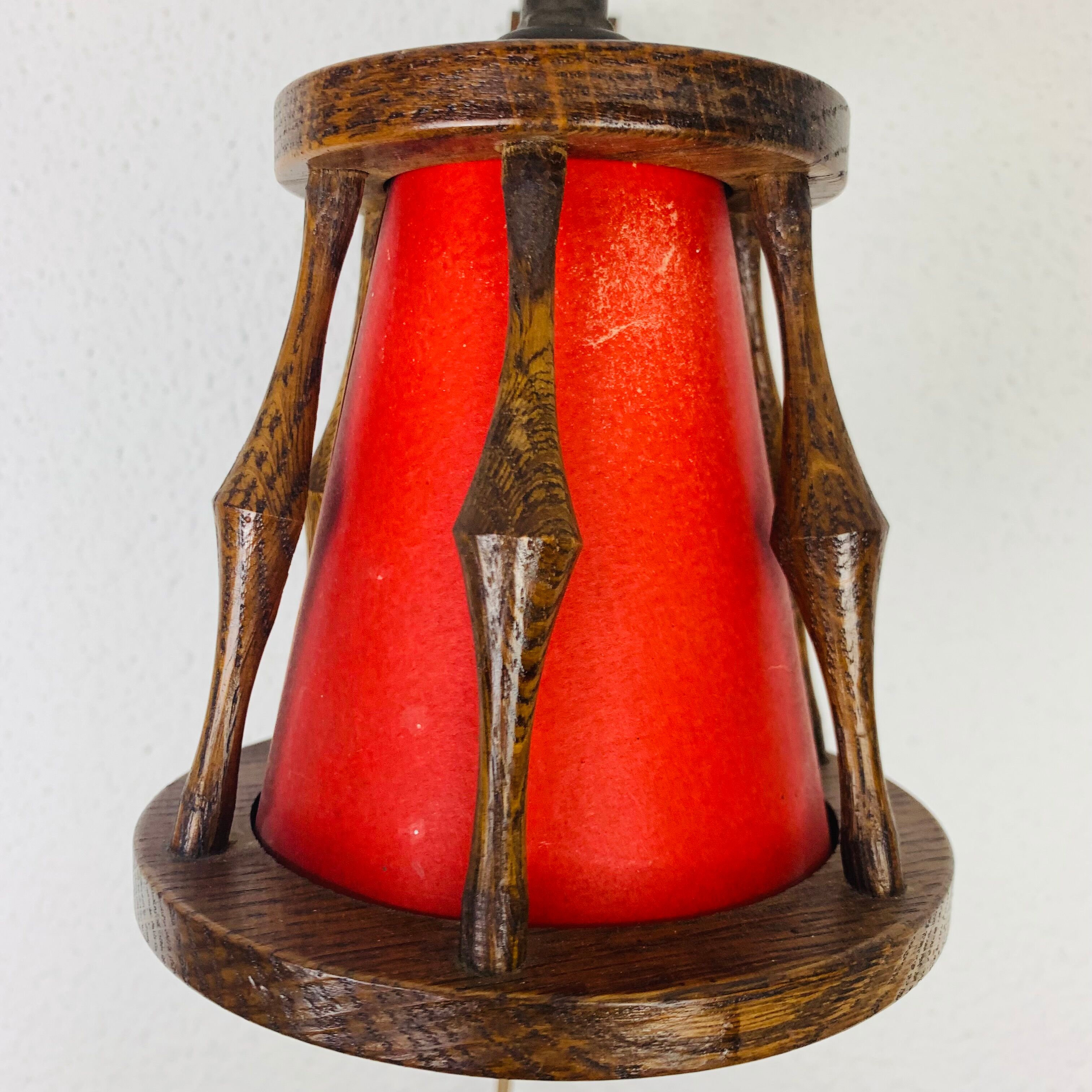 Wall lamp lantern art deco wood