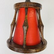Applique lanterne art déco bois
