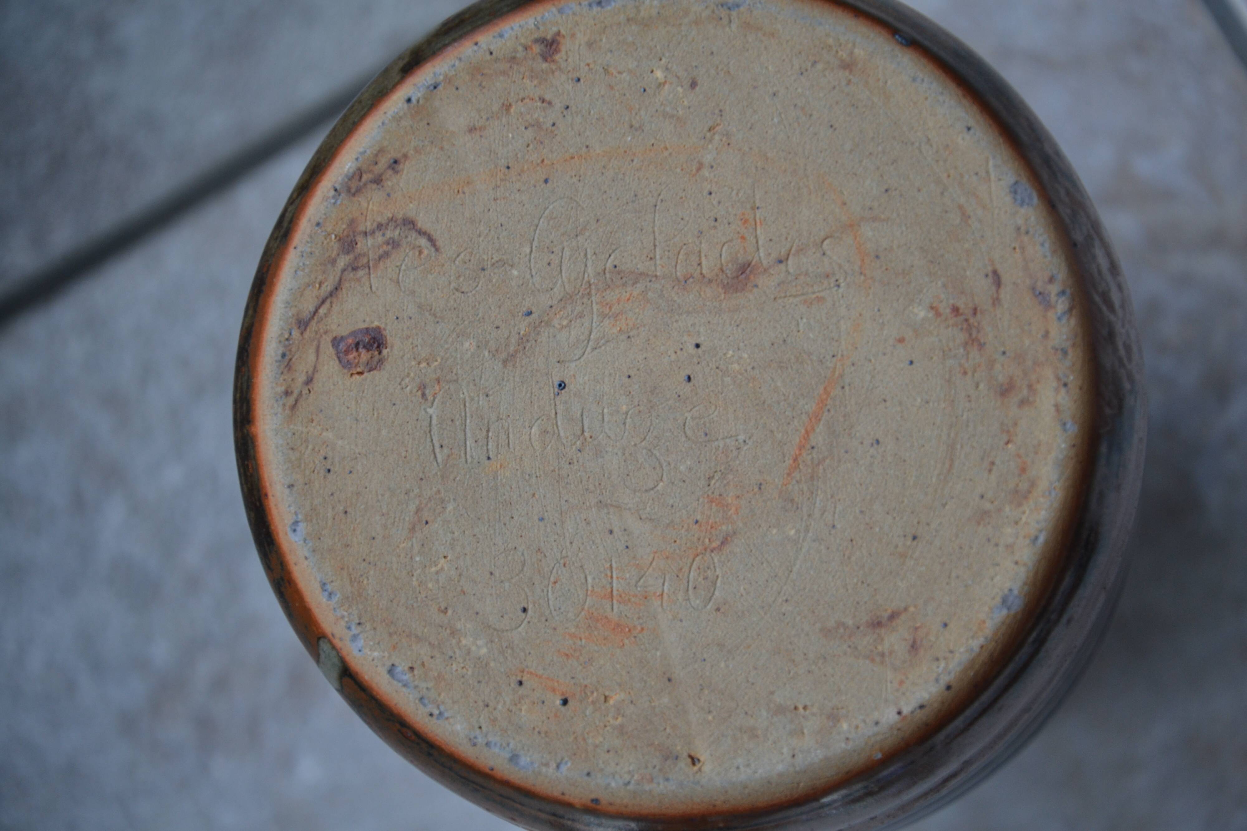 Large stoneware vase "les cyclades" Anduze by Roland Zobel