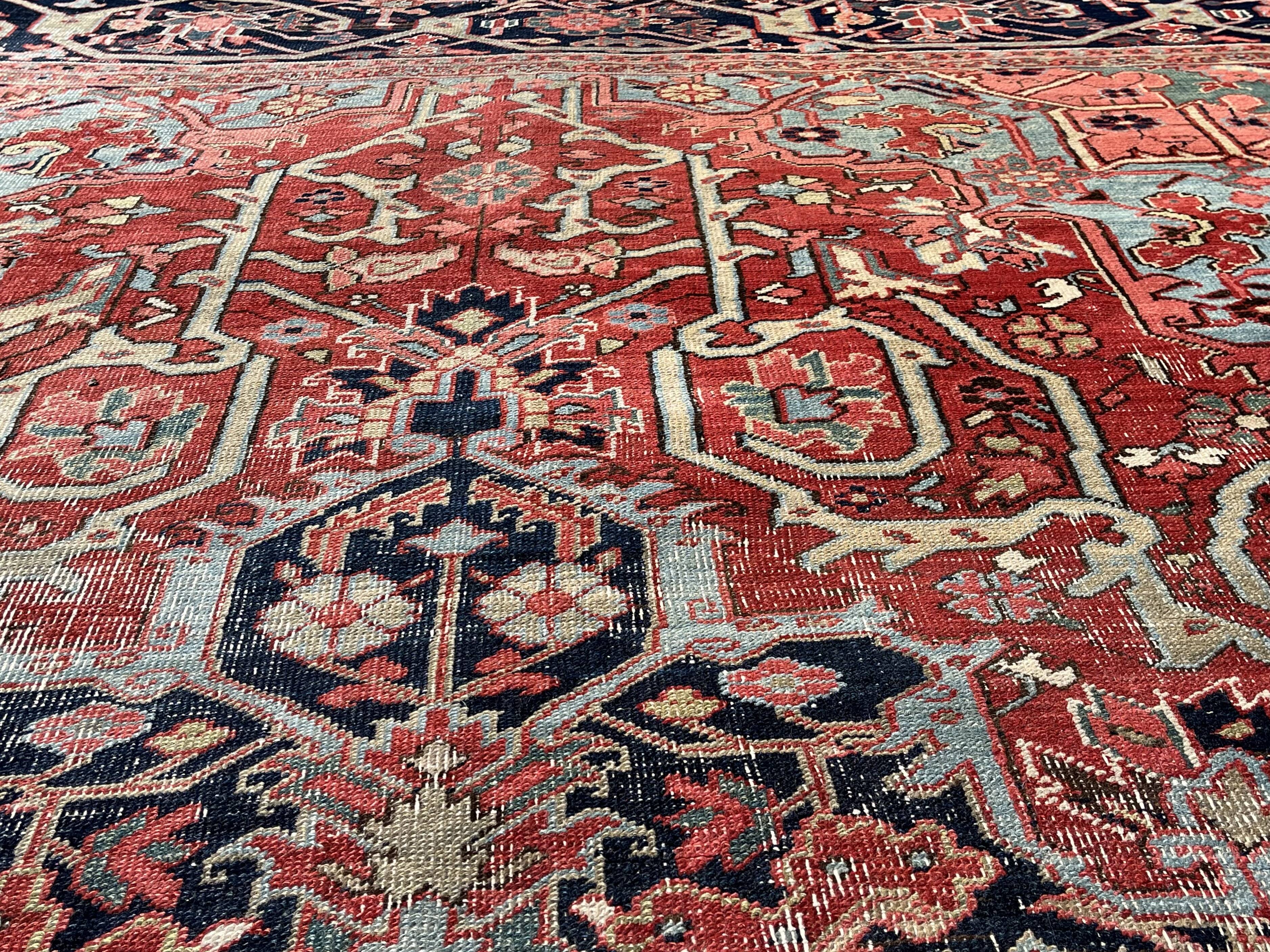 Antique Heriz Persian Rug Circa 1900/1910