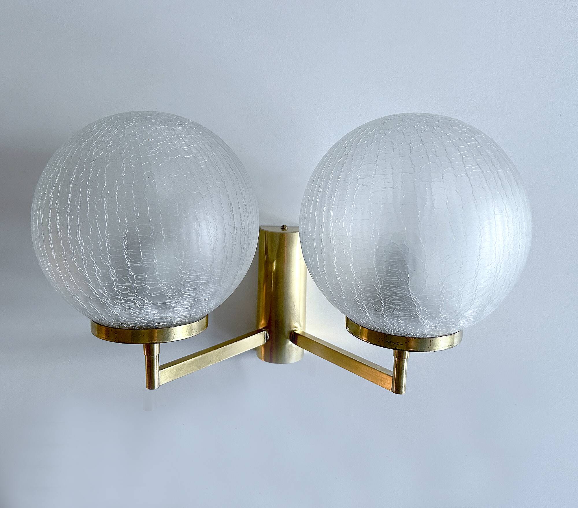 Pair Vintage Bubble Glass Wall Lights