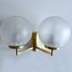 Pair Vintage Bubble Glass Wall Lights