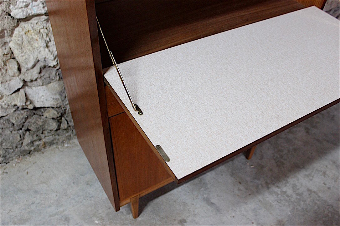 Scandinavian style vintage secretary in teak