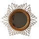 Miroir soleil en rotin