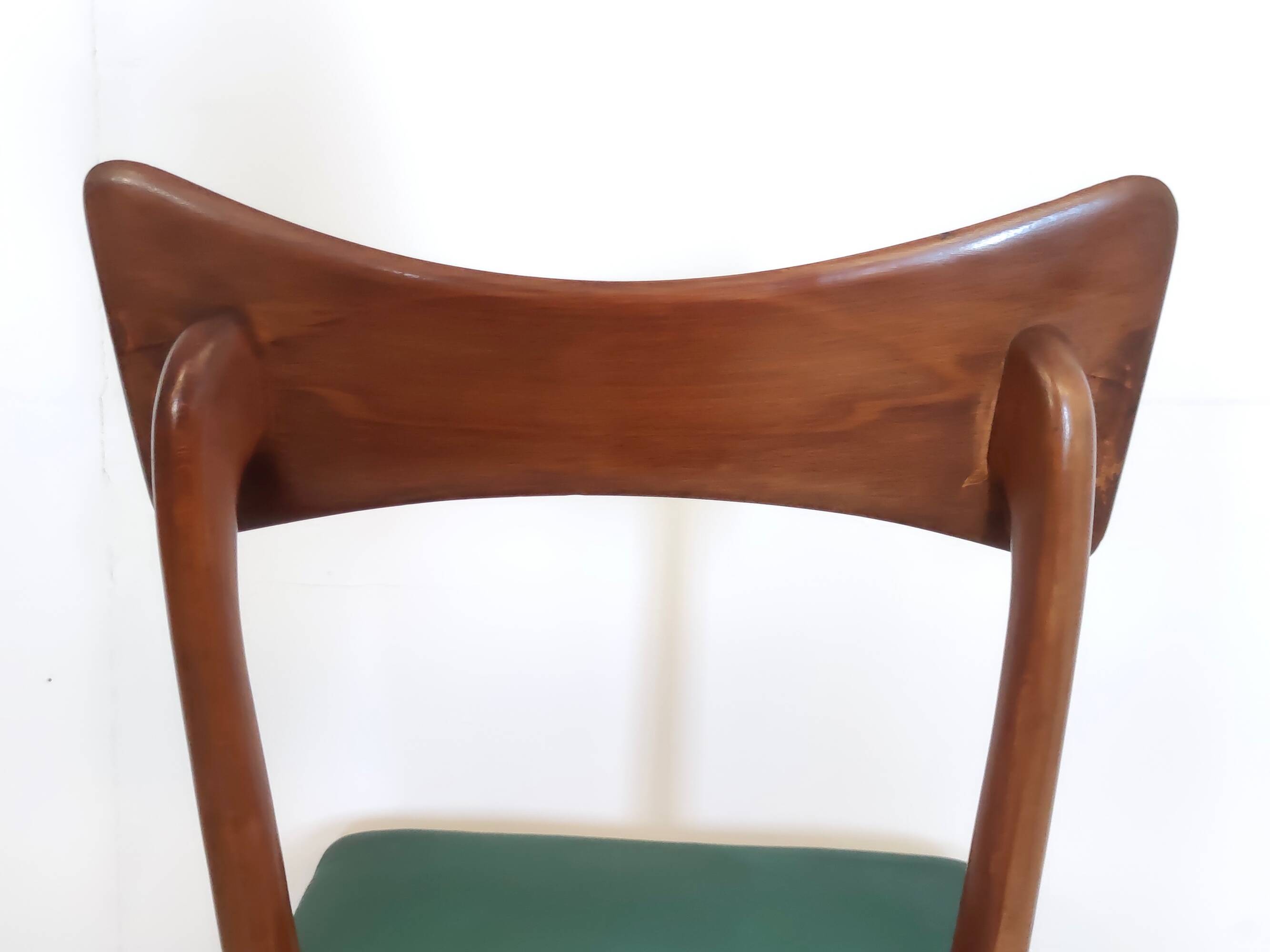 Pair of Green Side Chairs attributed to Ico Parisi for Ariberto Colombo