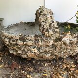 Cement basket planter, circa 1950