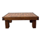 Brutalist tiled and wooden coffee table