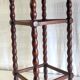 Side table / pedestal table in turned solid wood – 40s/50s
