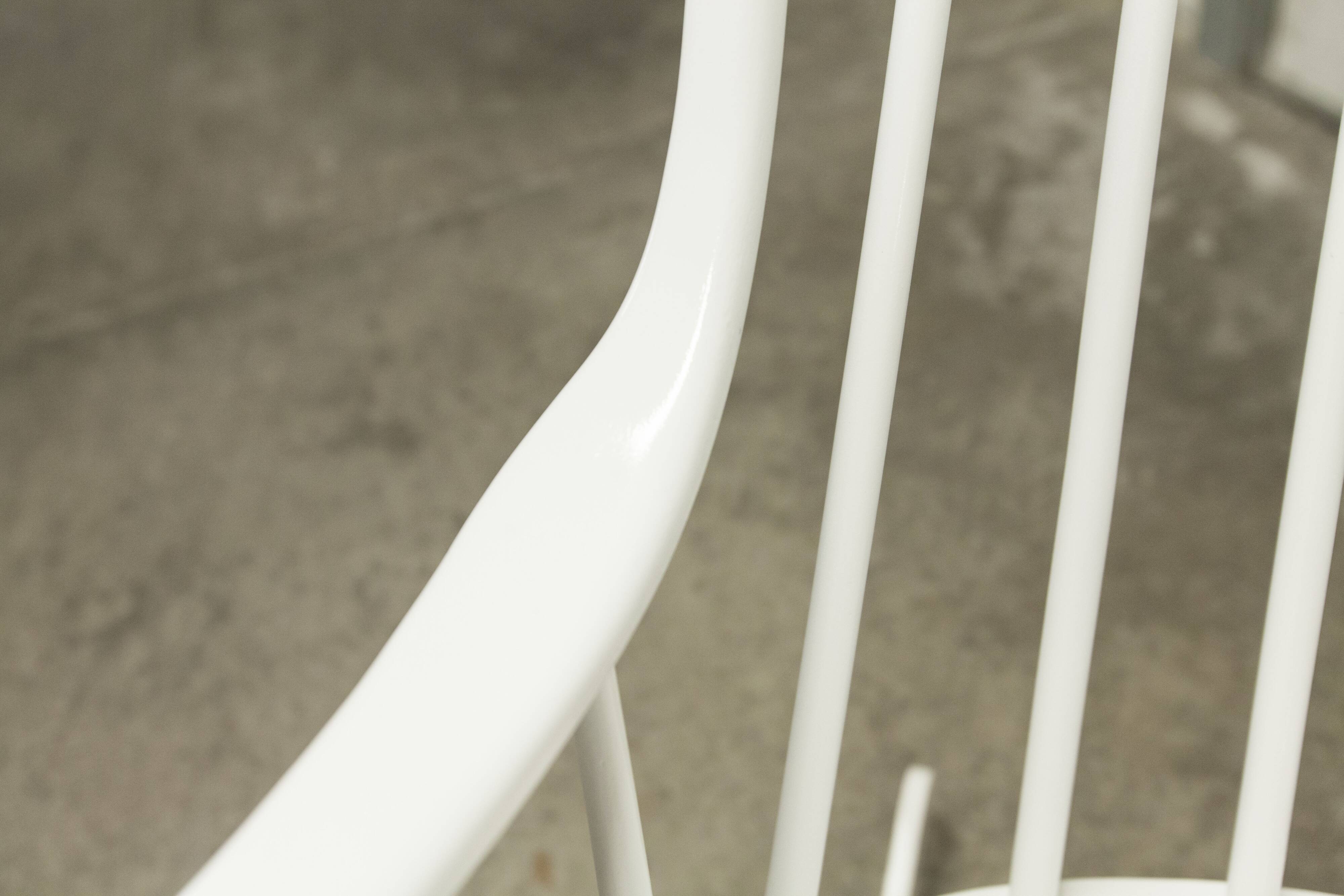 Grandessa rocking chair in white beech by Lena Larsson 1960 for Nesto