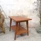 Coffee table vintage compass foot 50 60 oak