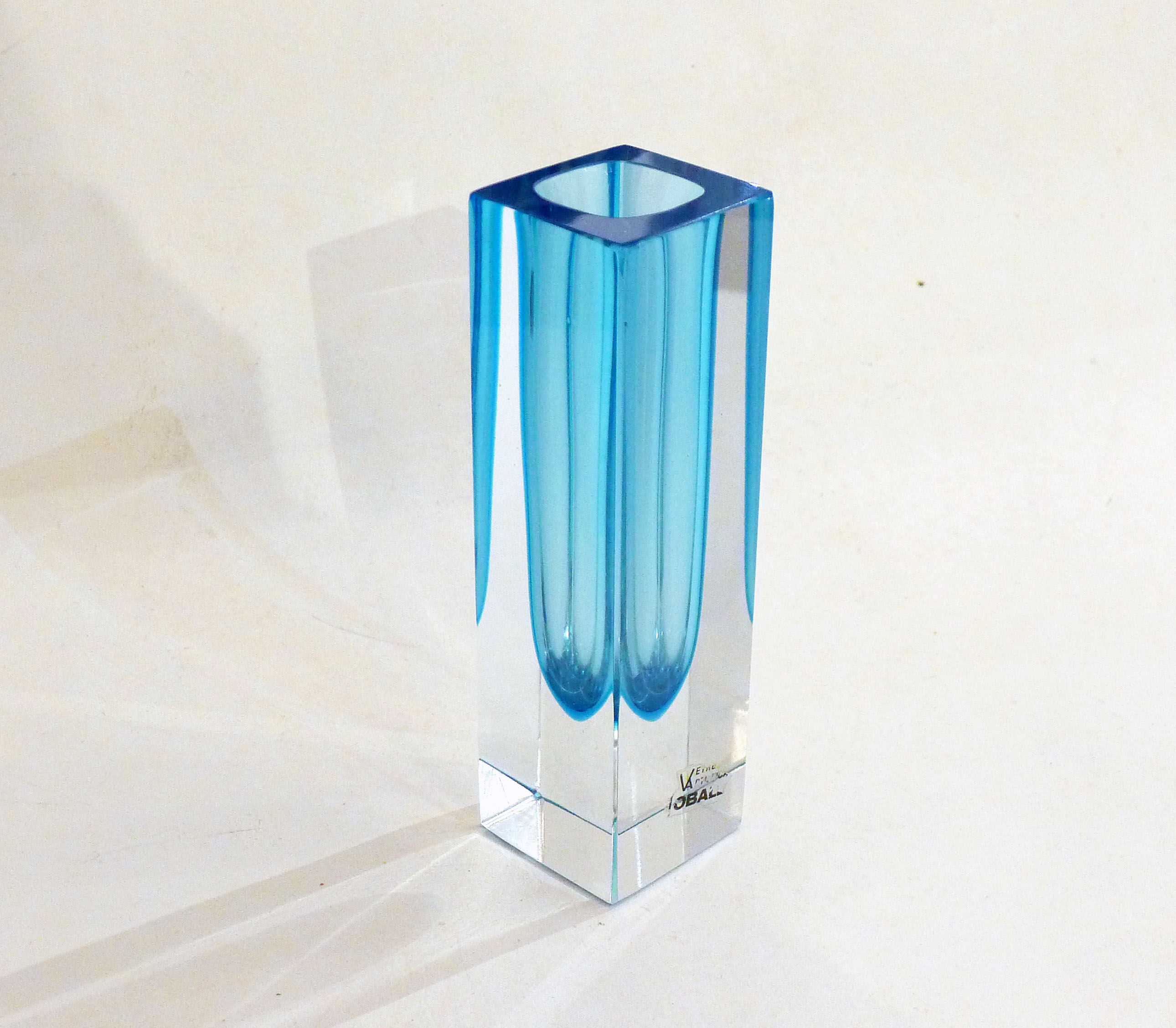 Vase Sommerso Murano turquoise