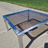 Chrome and smoked glass coffee table from the 70s.