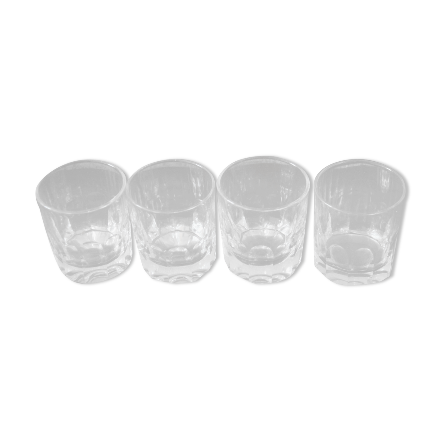 4 cut crystal whisky glasses