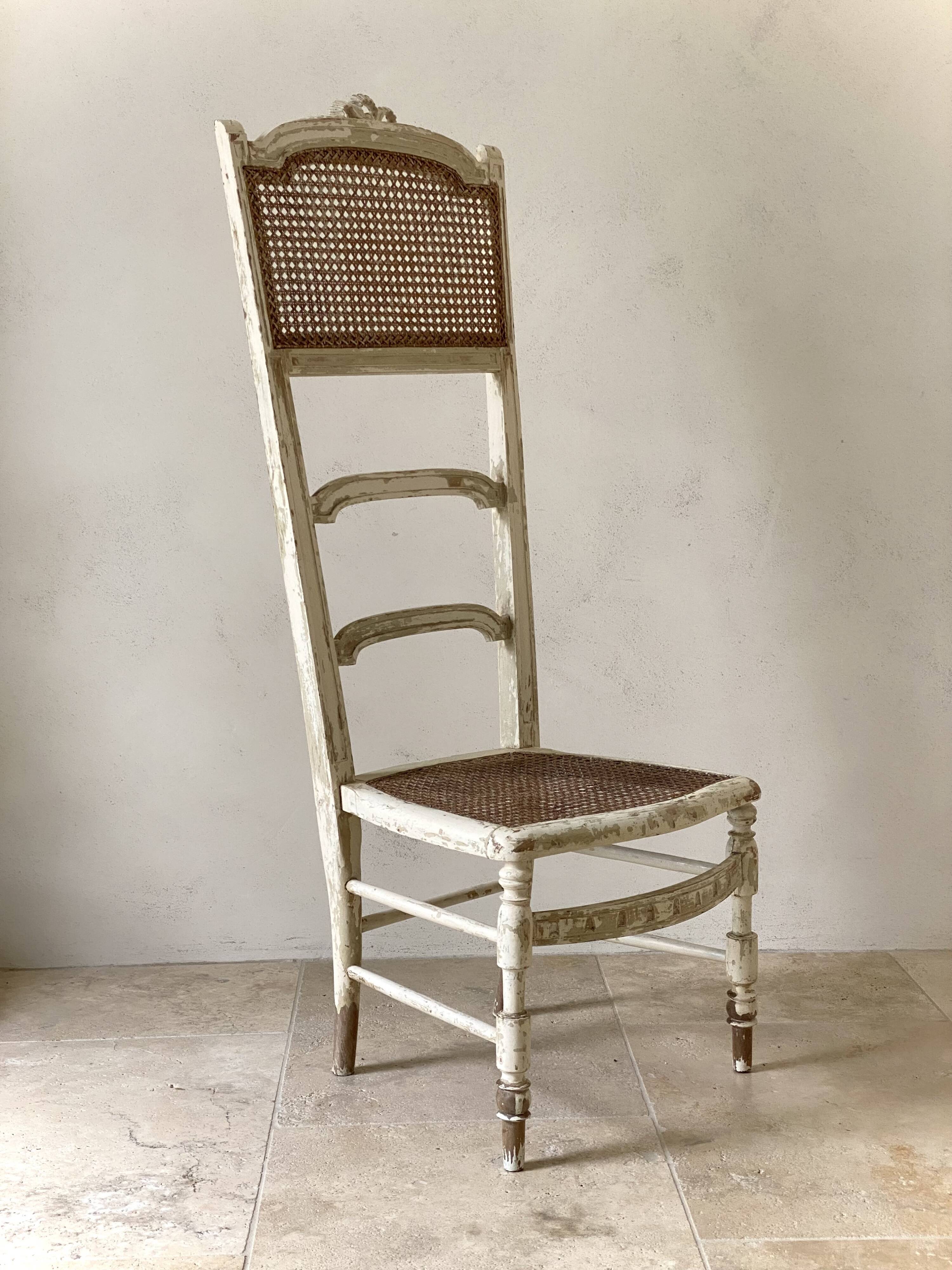 Chaise de nourrice XIXe Napoléon III cannée et patinée