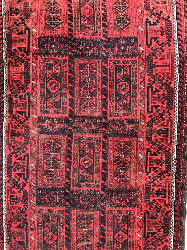 Carpet former Turkmen Belutch done Afghan hand 94 X 184 CM