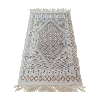 Tapis beige fait main traditionnel 110x194cm