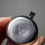 Set of 4 vintage bar measures in brushed stainless steel from the 60s-70s.