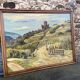 XXXL painting Alsatian landscape VINE Viticulture Harvest Vineyard By Théo