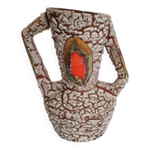Vase en céramique craquelée année 70