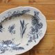Oval ironstone dish with wheat and butterfly decoration, early 20th century