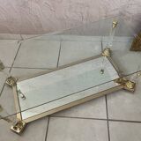 Hollywood Regency Glass Coffee Table