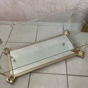 Hollywood Regency Glass Coffee Table