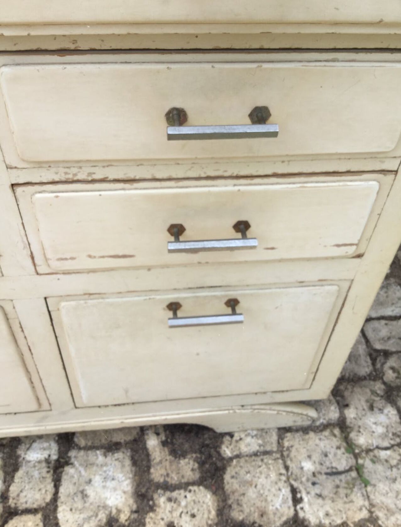 Vintage white skated buffet