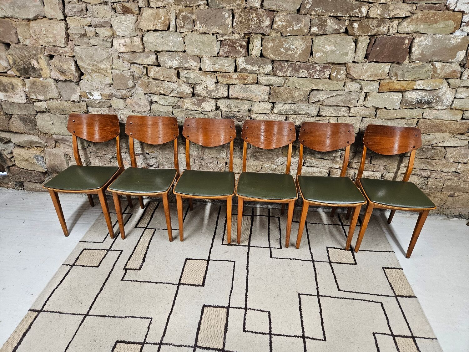 Set of 6 danish chairs 1960