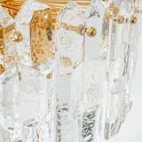 1 of 3 Palazzo chandelier in gilded brass and Murano glass, Kalmar, Austria, 1970s