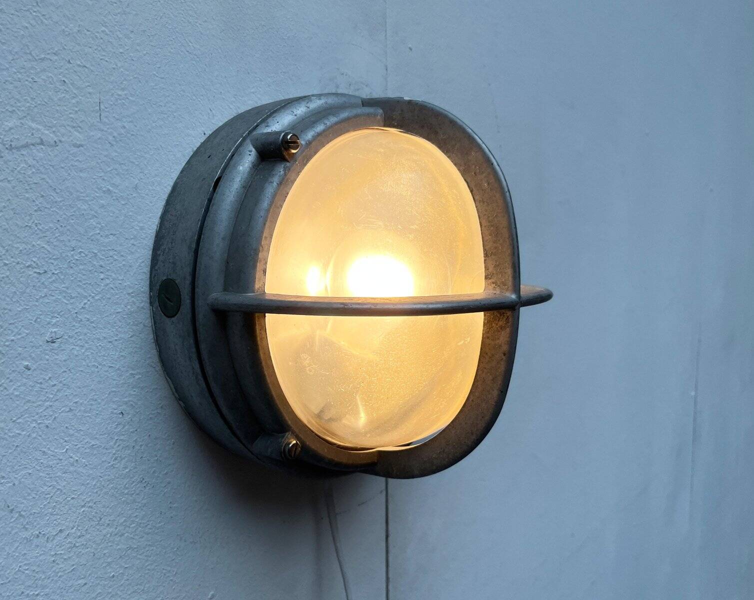 Mid-Century Danish Outdoor Metal Wall Lamp Model Skot by Lauritz Knudsen for Louis Poulsen, 1960s