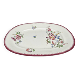 Strasbourg ironstone serving dish with Sarreguemines flowers