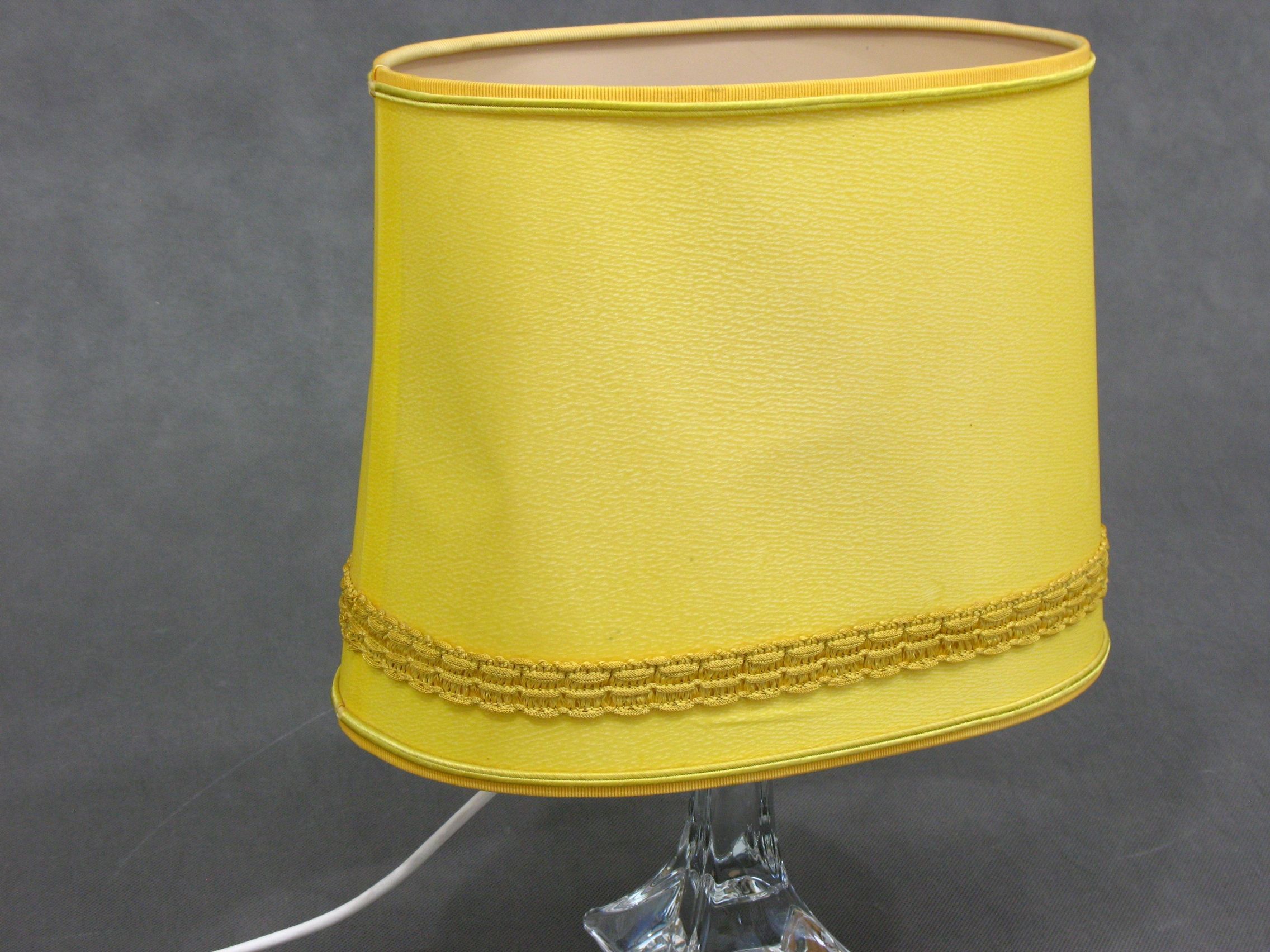 Lampe de table en verre de Daum, années 1960