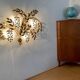 Large Hollywood Regency Palm Leaf Wall Lamp by Hans Kögl
