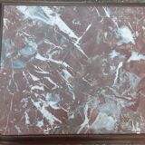 Art deco oak and marble bedside tables