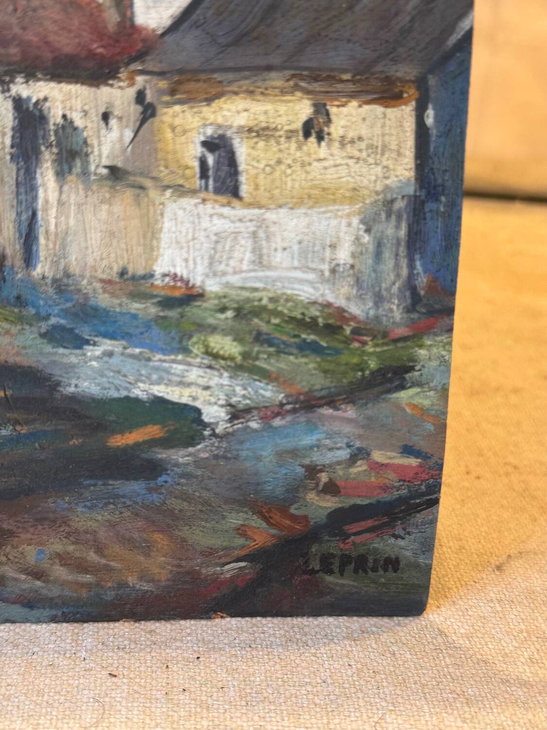 Oil on Panel Painting by Marcel Leprin