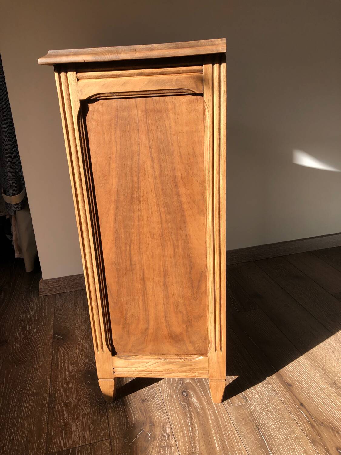 Renovated oak bedside table
