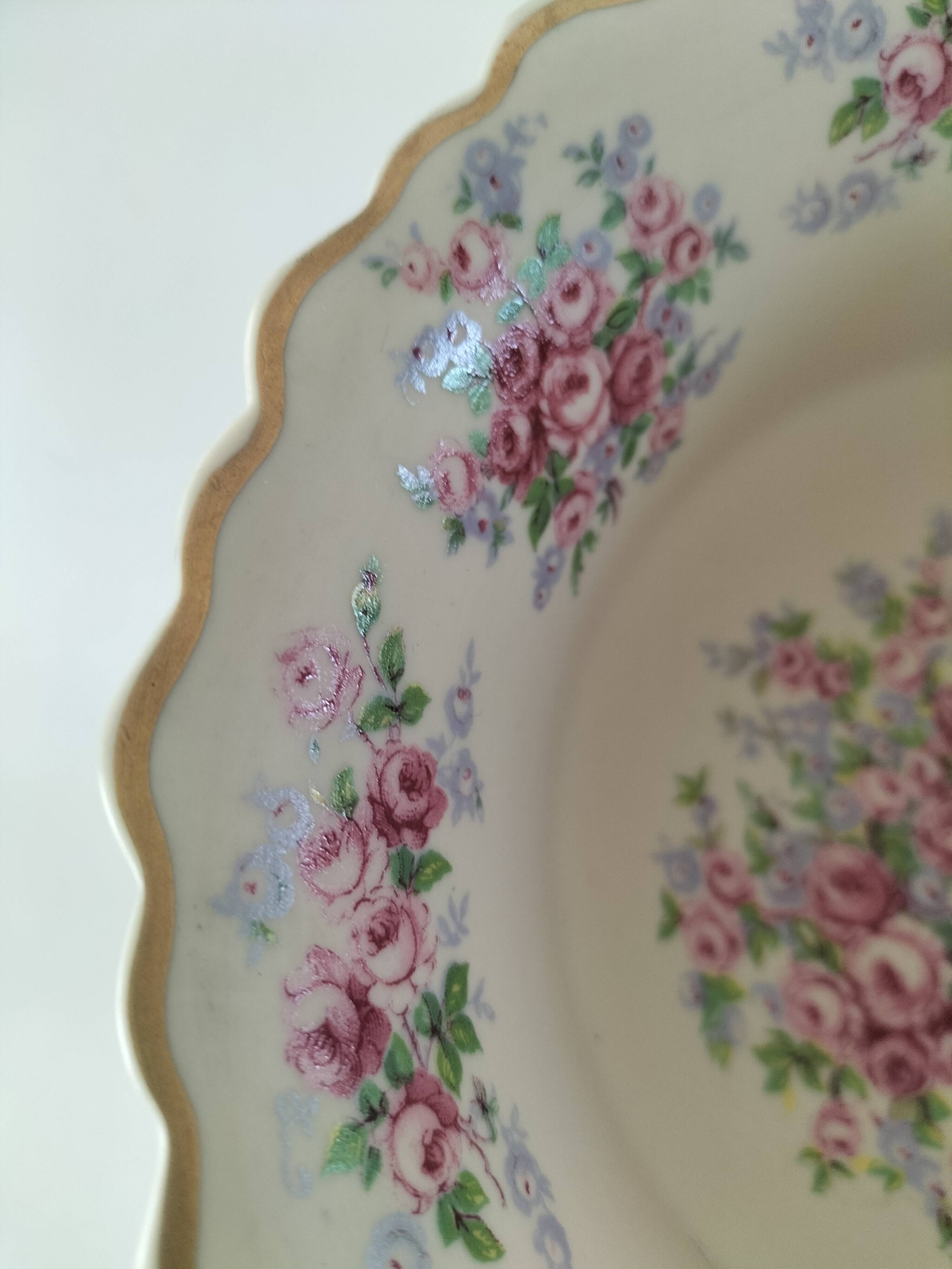 Vintage flowered pedestal cup – Ceramica Ibis Aveiro Portugal