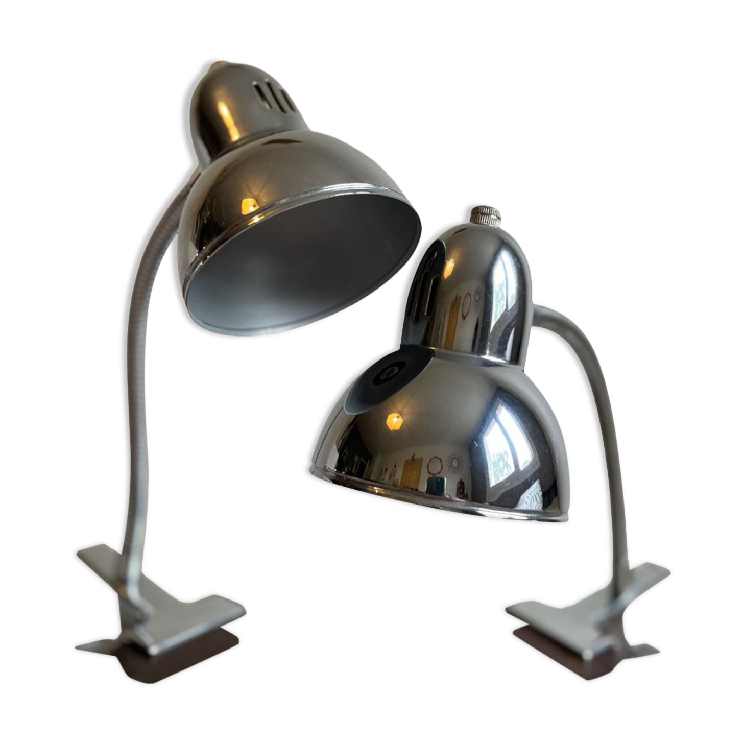 Paire de lampe à pincer metal