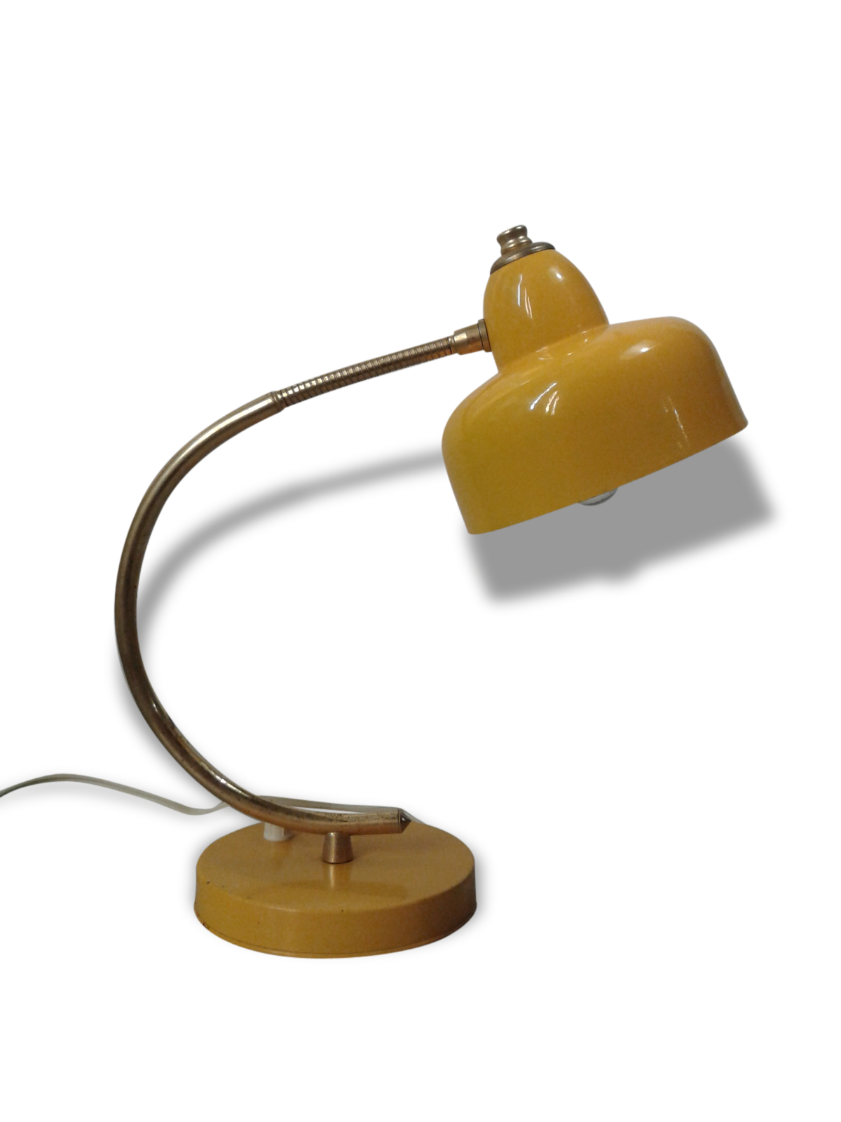 Lampe vintage  60 tôle laquée et laiton